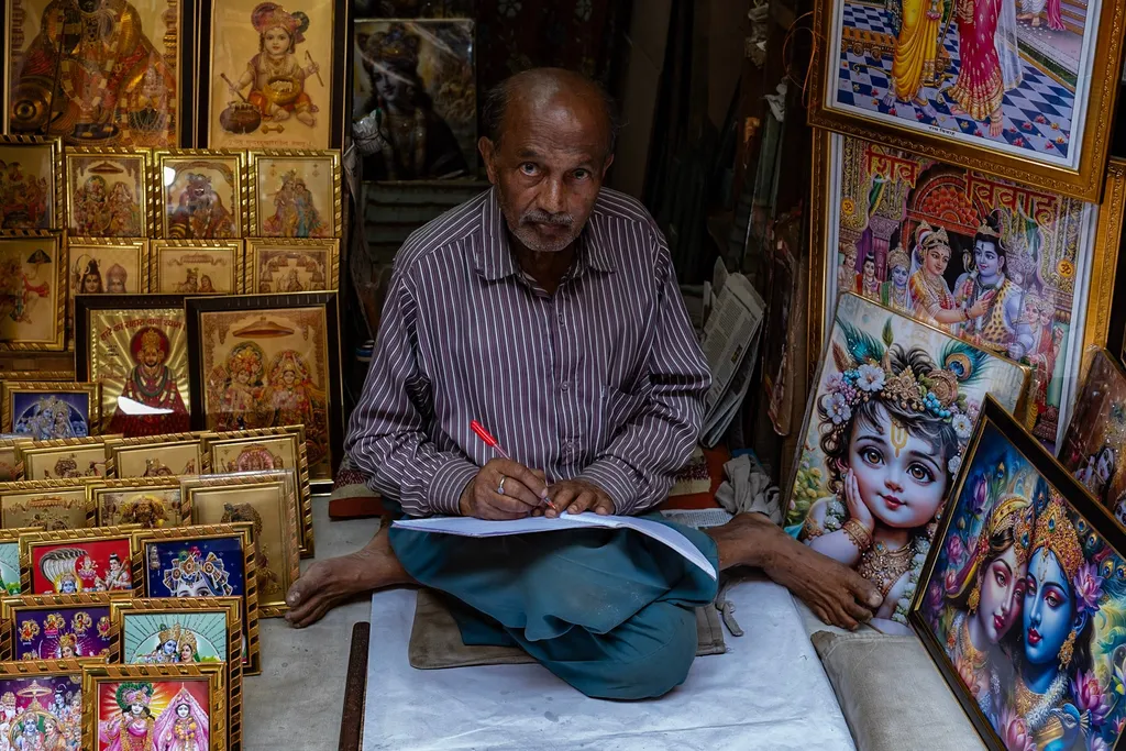 Grand livre comptable, New Delhi, India.