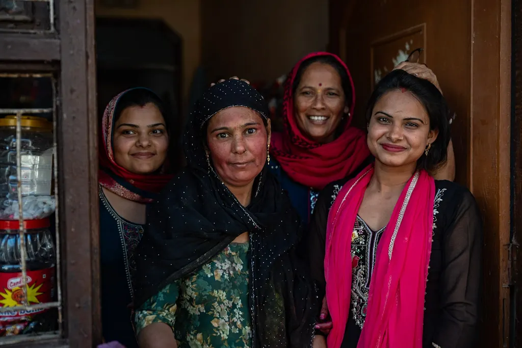 Quatre soeurs, Nandgaon, India.