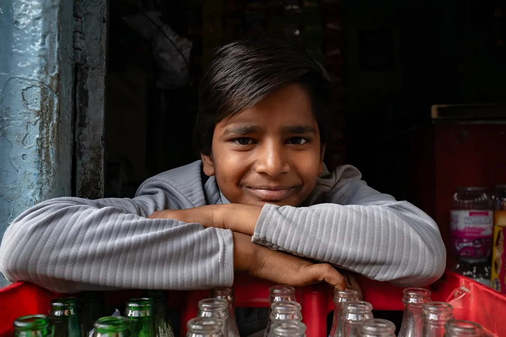 Le gardien des Coca, New Delhi, India.