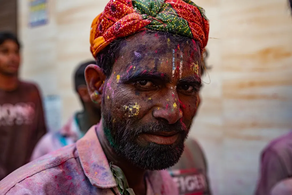 Éclaboussé de couleurs, Nandgaon, India.