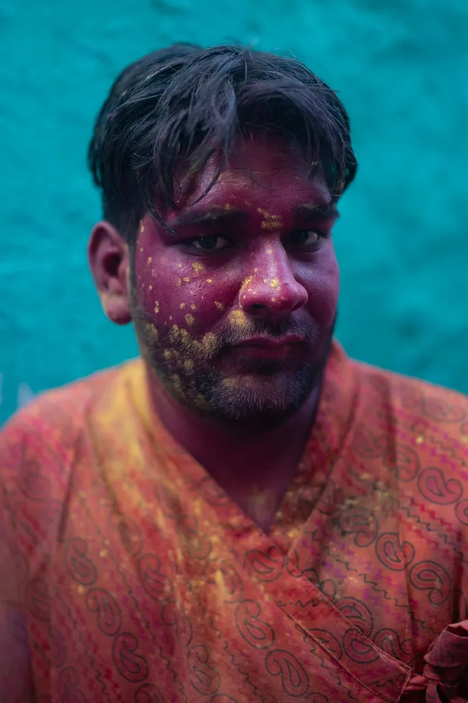 Le visage comme toile, Nandgaon, India.