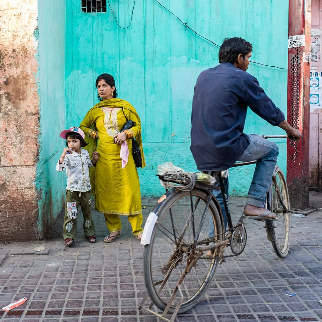 La femme au Sari, Agra, India.