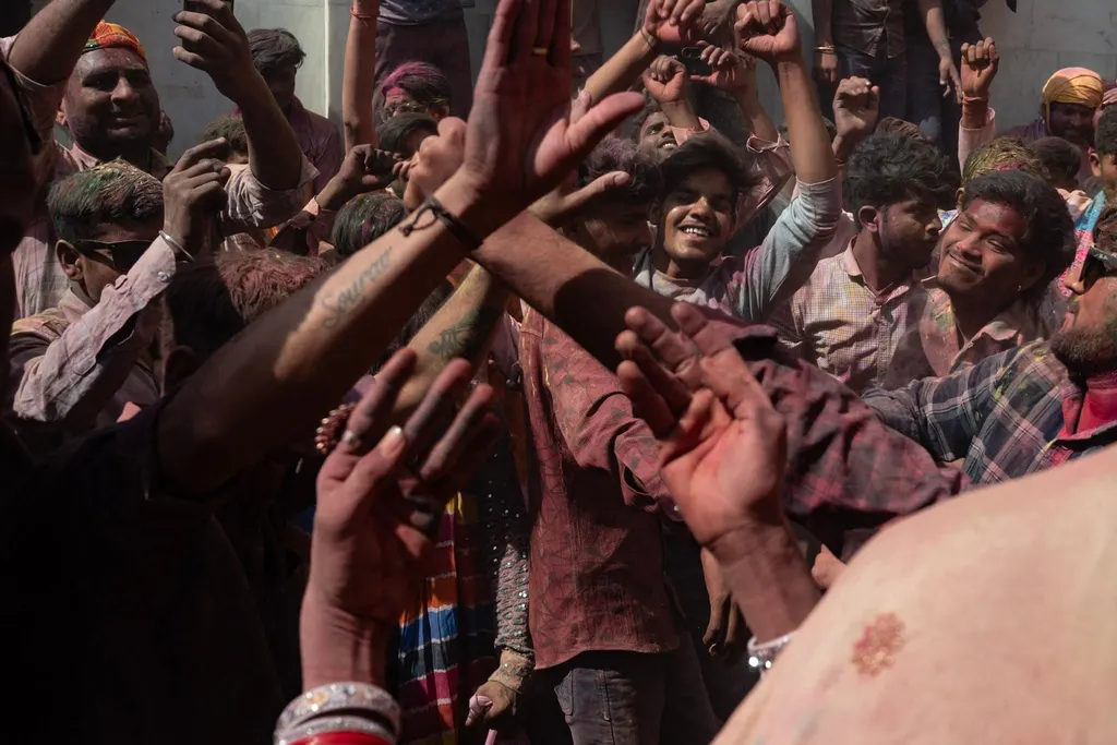 L'ivresse de Holi, Nandgaon, India.