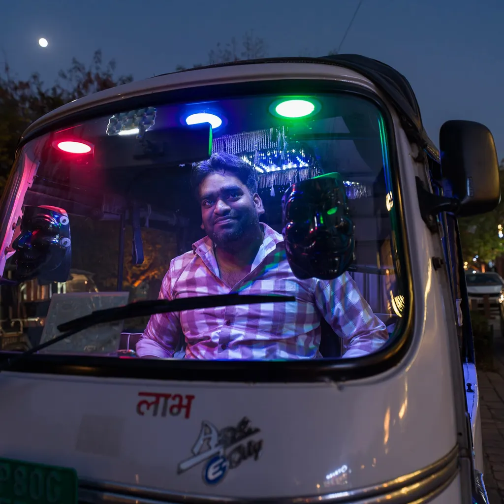 Tuk Tuk by Night, Agra, India.